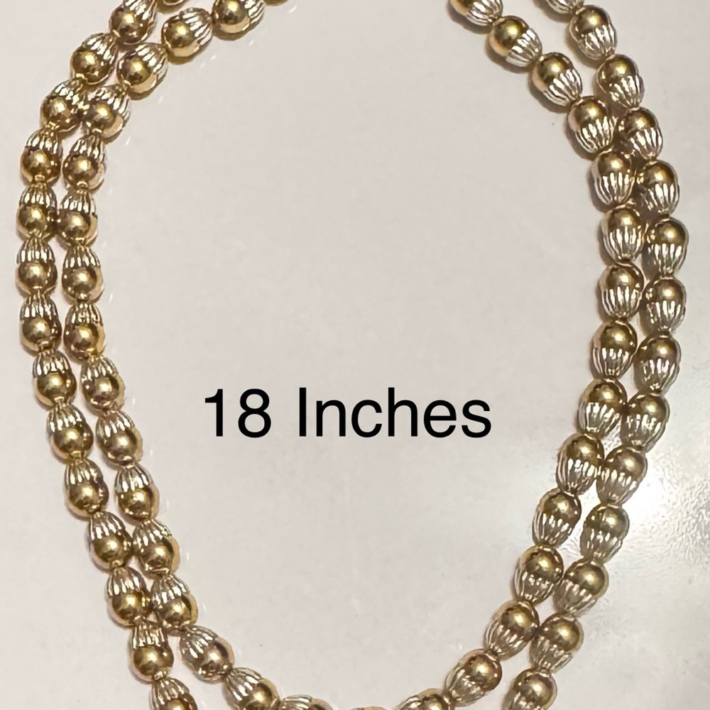 Chic Two-Tone Beaded Necklace